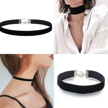 2023 New Fashion Black Velvet Choker Necklace For Women's Goth Neck Chain In Aesthetic Jewelry Accessories Trending Products