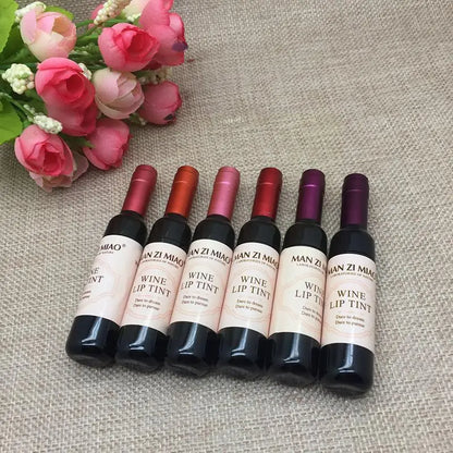 2023 Lipstick Lipgloss Waterproof Long Lasting Lovely Tint Wine Bottle Shape Lip For Women Makeup Gloss Red Sexy Cosmetic