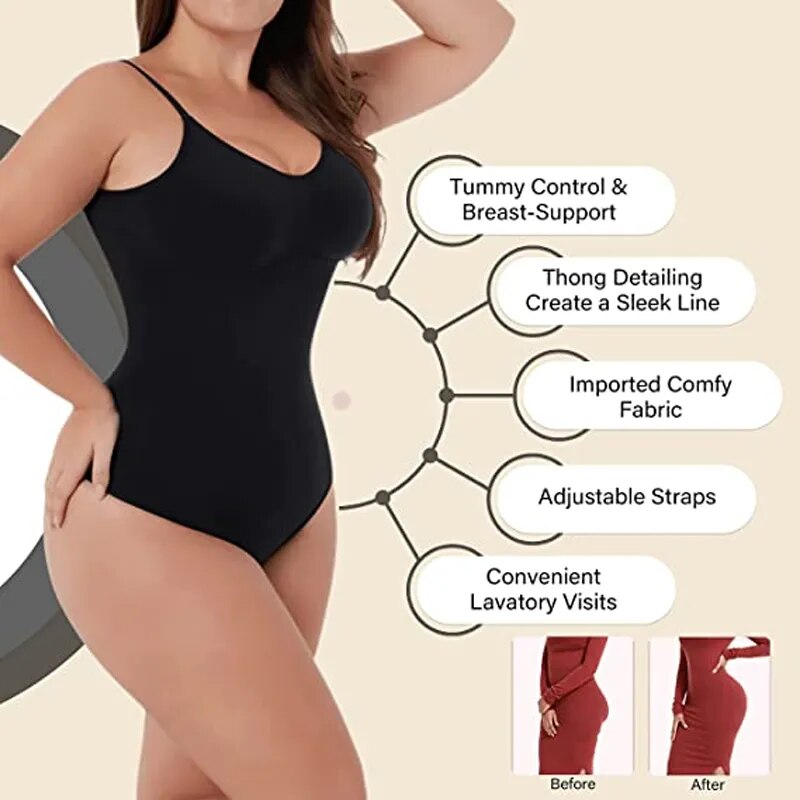 Back Low Thong Bodysuits Women Sexy Corsets Seamless Backless Sculpting Body Shaper 3 In 1 Seamless Butt Lifter Lingeries Fajas