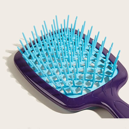 Fluffy Air Cushion Scalp Massage Hair Brush Plastic Wide Teeth Hollow Combs Women Girls Styling Tool Hairdressing Salon Supply