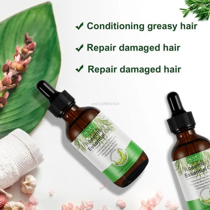 1PC Rosemary Oil for Hair Growth Hair Growth Serum Hair Growth Treatment 60ml Hair Growth Rosemary Serum Essence,60ml