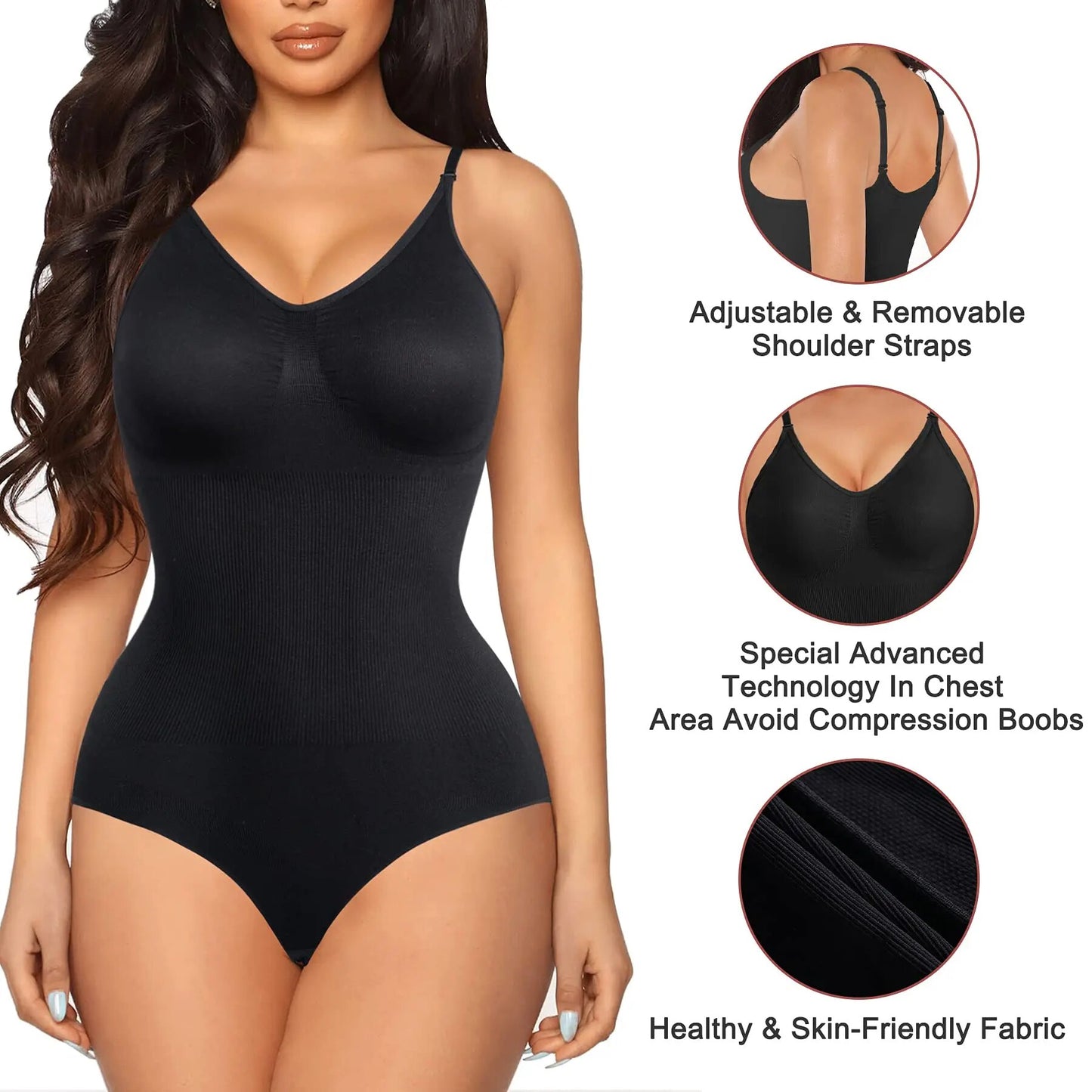 Bodysuit for Women Tummy Control Shapewear Seamless  Sculpting Butt Lifter Body Shaper Slimming Reducing Underwear Comfortable