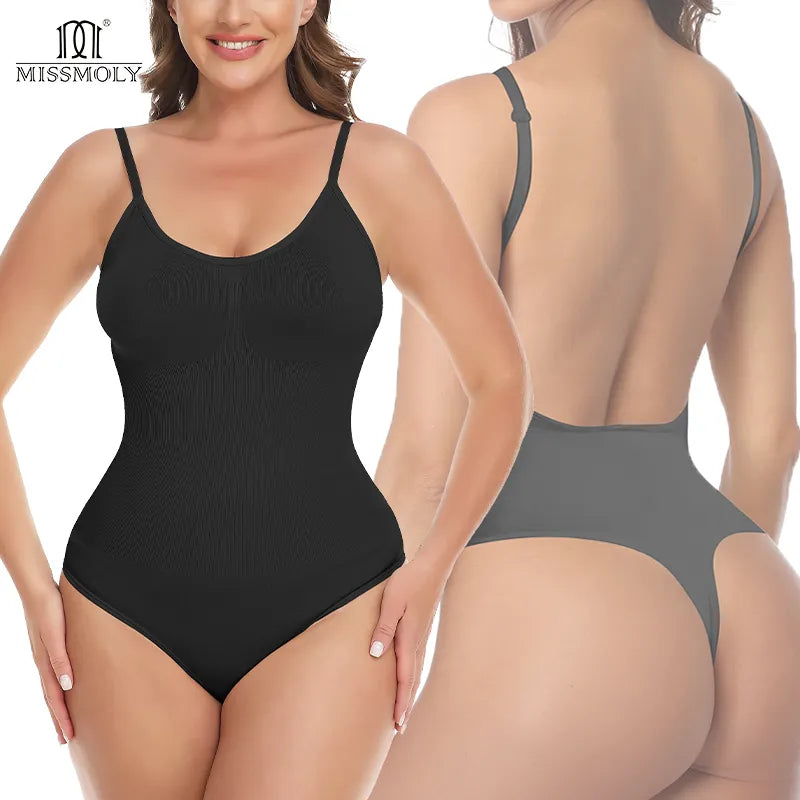 Back Low Thong Bodysuits Women Sexy Corsets Seamless Backless Sculpting Body Shaper 3 In 1 Seamless Butt Lifter Lingeries Fajas