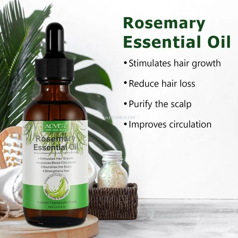 1PC Rosemary Oil for Hair Growth Hair Growth Serum Hair Growth Treatment 60ml Hair Growth Rosemary Serum Essence,60ml